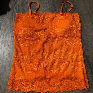 Orange Cami, with bra shelf